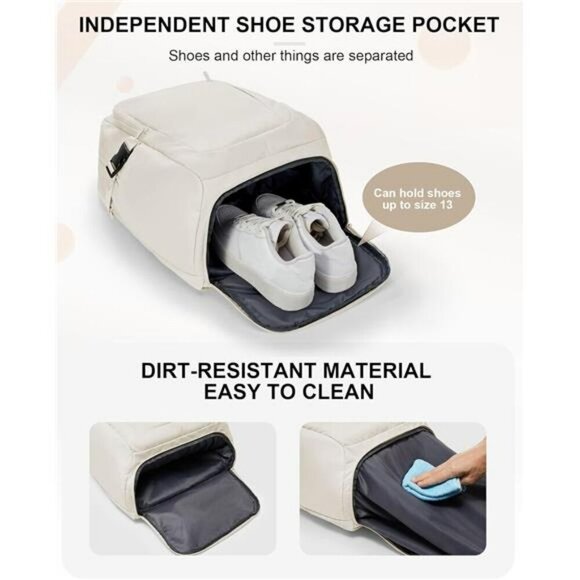 Large Travel Backpack Airline Approved Carry On Bag with Laptop Shoe Pocket